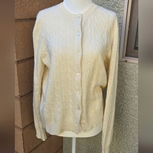 J. Crew Wool Rabbit Hair Button Down Cardigan Sweater Cable Knit